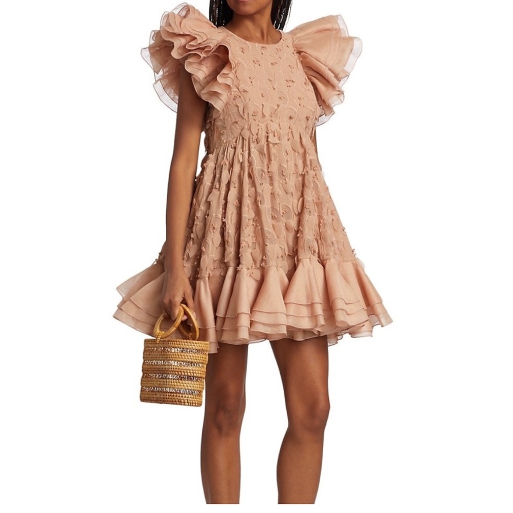 ZIMMERMANN Dancer frill-trim mini dress